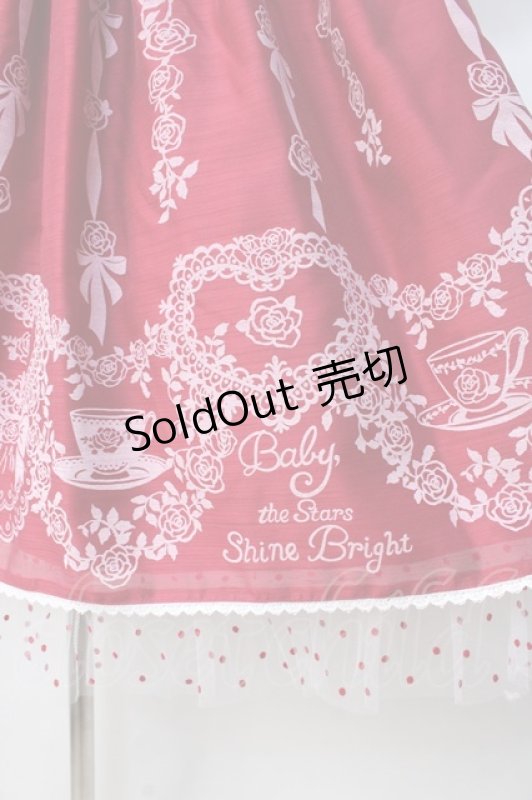 画像5: BABY,THE STARS SHINE BRIGHT / Sugar Rose Tea Timeプリントワンピース  エンジ Y-25-08-31-056-BA-OP-SZ-ZY (5)
