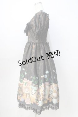 画像2: ALICE and the PIRATES / Mystical emotion〜クリスの心の囁き〜柄ワンピース  黒 Y-25-08-31-057-PA-OP-SZ-ZY