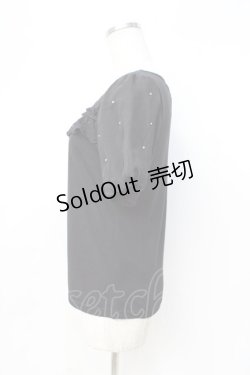 画像2: axes femme / 胸元レーストップス  黒 Y-25-08-31-009-AX-TO-SZ-ZY