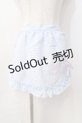 Angelic Pretty / オリジナルロゴギンガムフリルエプロン  サックス Y-25-08-31-058-AP-SK-SZ-ZY