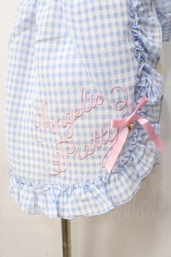 画像3: Angelic Pretty / オリジナルロゴギンガムフリルエプロン  サックス Y-25-08-31-058-AP-SK-SZ-ZY