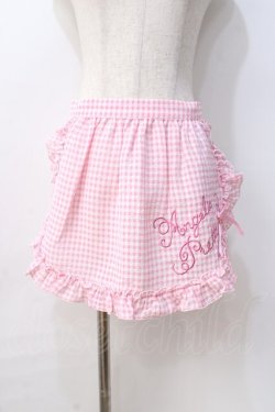 画像1: Angelic Pretty / オリジナルロゴギンガムフリルエプロン  ピンク Y-25-08-31-059-AP-SK-SZ-ZY