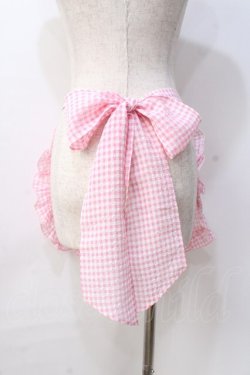 画像2: Angelic Pretty / オリジナルロゴギンガムフリルエプロン  ピンク Y-25-08-31-059-AP-SK-SZ-ZY