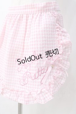 画像3: Angelic Pretty / オリジナルロゴギンガムフリルエプロン  ピンク Y-25-08-31-059-AP-SK-SZ-ZY