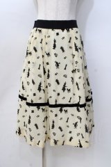 Jane Marple / Queen Aliceベルスカート M カスタード×ブラック Y-25-08-31-061-JM-SK-SZ-ZT375