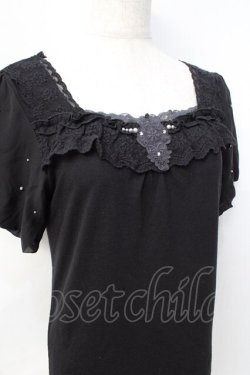 画像4: axes femme / 胸元レーストップス  黒 Y-25-08-31-009-AX-TO-SZ-ZY