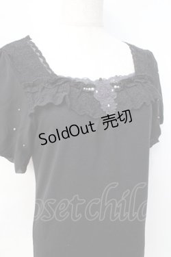 画像4: axes femme / 胸元レーストップス  黒 Y-25-08-31-009-AX-TO-SZ-ZY