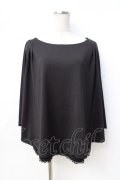 axes femme / ポンチョ風トップス  黒 Y-25-08-31-014-AX-TO-SZ-ZY