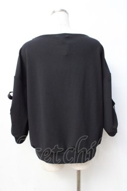 画像3: axes femme / 袖リボントップス  黒 Y-25-08-31-016-AX-TO-SZ-ZY