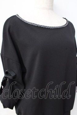 画像4: axes femme / 袖リボントップス  黒 Y-25-08-31-016-AX-TO-SZ-ZY