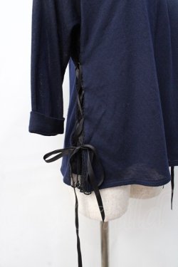 画像4: axes femme / サイドレースアップカットプル  紺 Y-25-08-31-018-AX-TO-SZ-ZY