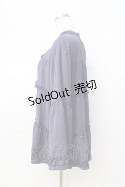 画像2: axes femme / 裾刺繍トップス  紺 Y-25-08-31-019-AX-TO-SZ-ZY