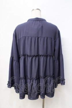 画像3: axes femme / 裾刺繍トップス  紺 Y-25-08-31-019-AX-TO-SZ-ZY
