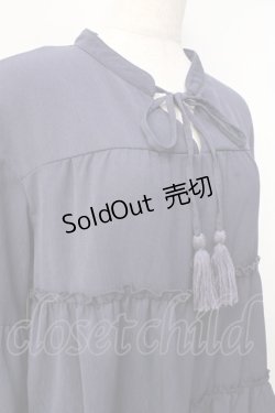 画像4: axes femme / 裾刺繍トップス  紺 Y-25-08-31-019-AX-TO-SZ-ZY