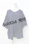 axes femme / 襟花モチーフトップス  紺 Y-25-08-31-020-AX-TO-SZ-ZY