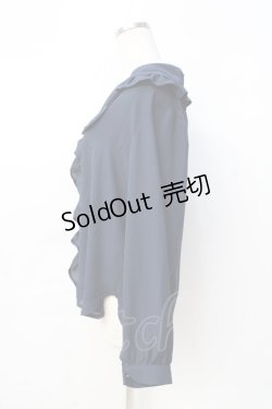 画像2: axes femme / フリル襟ブラウス  紺 Y-25-08-31-021-AX-BL-SZ-ZI