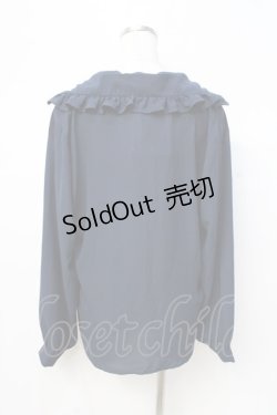 画像3: axes femme / フリル襟ブラウス  紺 Y-25-08-31-021-AX-BL-SZ-ZI