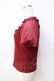 画像2: axes femme POETIQUE / 蝶ステッチ切替トップス  ワイン Y-25-08-31-023-AX-TO-SZ-ZY (2)