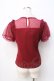 画像3: axes femme POETIQUE / 蝶ステッチ切替トップス  ワイン Y-25-08-31-023-AX-TO-SZ-ZY (3)