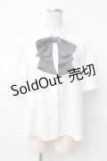 an another angelus / ドレープタイ付きシャツ F オフ×グレー Y-25-08-31-025-CA-BL-SZ-ZY
