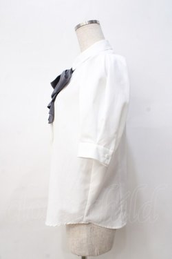 画像2: an another angelus / ドレープタイ付きシャツ F オフ×グレー Y-25-08-31-025-CA-BL-SZ-ZY