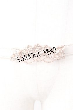 画像1: axes femme / ローズデザイン細ゴムベルト  ピンクゴールド Y-25-09-01-007-AX-ZA-SZ-ZT487-F005