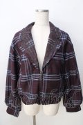 axes femme / タータンチェックジャケット  ワイン Y-25-09-01-044-AX-CO-SZ-ZY