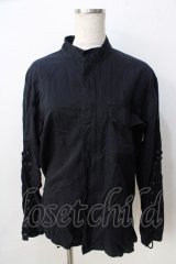 MILKBOY / 袖編み上げシャツ  黒 Y-25-09-01-045-MB-TO-SZ-ZY