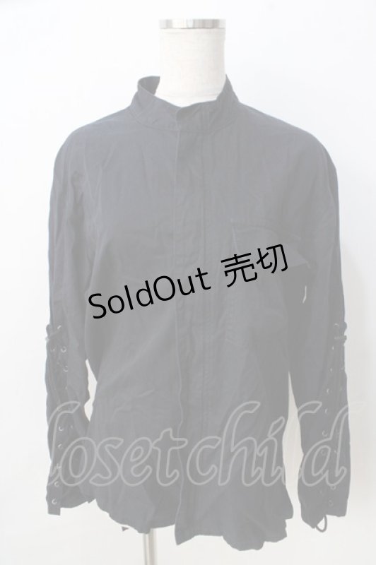 画像1: MILKBOY / 袖編み上げシャツ  黒 Y-25-09-01-045-MB-TO-SZ-ZI (1)