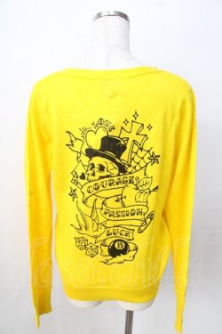 画像2: LISTEN FLAVOR / プリントカーディガン  イエロー Y-25-09-01-046-PU-TO-SZ-ZY