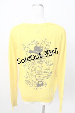 画像2: LISTEN FLAVOR / プリントカーディガン  イエロー Y-25-09-01-046-PU-TO-SZ-ZY