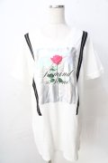 Ank Rouge / ジップデザインTシャツ  白 Y-25-09-01-047-CA-TO-SZ-ZY