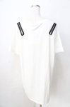 画像2: 【SALE】Ank Rouge / ジップデザインTシャツ  白 Y-25-09-01-047-CA-TO-SZ-ZT377 (2)