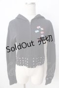 LISTEN FLAVOR / 国旗ワッペンパーカー  黒 Y-25-09-01-049-PU-TO-SZ-ZY