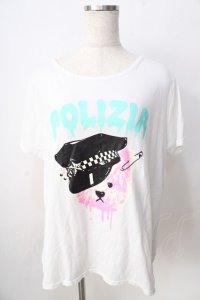 LISTEN FLAVOR / ベアプリントT  白 Y-25-09-01-050-PU-TO-SZ-ZT355