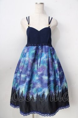 画像1: axes femme POETIQUE / ミルキーウェイキャミワンピース  紺 Y-25-09-01-052-AX-OP-SZ-ZY