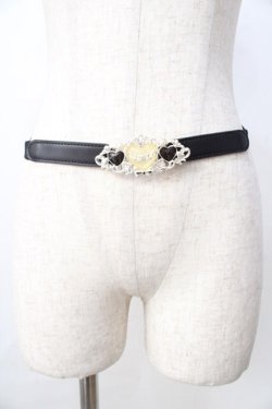 画像2: axes femme / ハートショコラ細ゴムベルト  黒 Y-25-09-01-008-AX-ZA-SZ-ZY