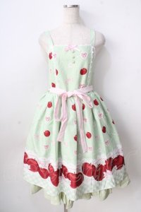 Chalmiere / スウィーティアップルジャンパースカート M グリーン Y-25-09-01-056-LO-OP-SZ-ZT118