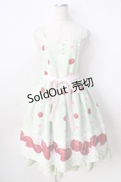 画像1: Chalmiere / スウィーティアップルジャンパースカート M グリーン Y-25-09-01-056-LO-OP-SZ-ZT118