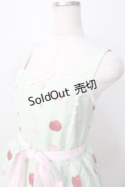 画像3: Chalmiere / スウィーティアップルジャンパースカート M グリーン Y-25-09-01-056-LO-OP-SZ-ZT118