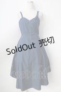 axes femme POETIQUE / フロントジップイレヘムワンピース  ブルー Y-25-09-01-057-AX-OP-SZ-ZI