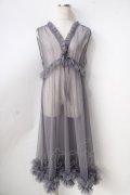 axes femme / レイヤード用チュールワンピース  グレー Y-25-09-01-061-AX-OP-SZ-ZY