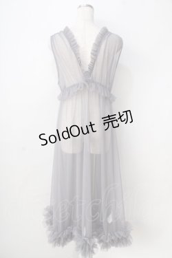 画像2: axes femme / レイヤード用チュールワンピース  グレー Y-25-09-01-061-AX-OP-SZ-ZY