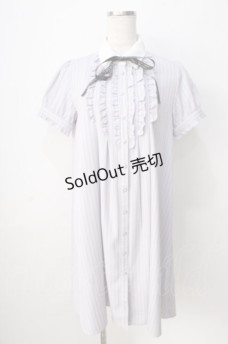 画像1: 【SALE】axes femme POETIQUE / メッセージリボン半袖ワンピース  ラベンダー Y-25-09-01-062-AX-OP-SZ-ZH (1)