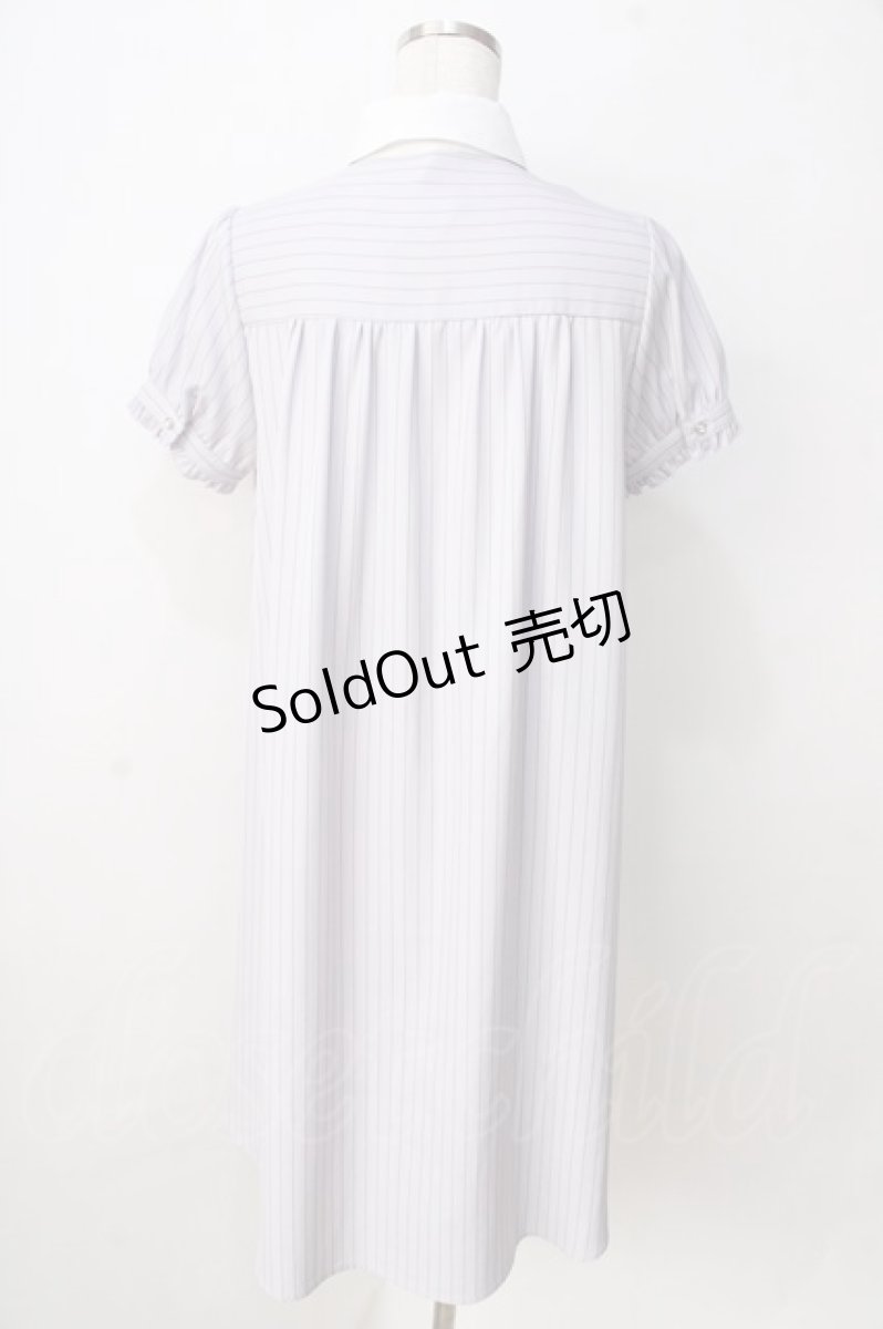 画像2: 【SALE】axes femme POETIQUE / メッセージリボン半袖ワンピース  ラベンダー Y-25-09-01-062-AX-OP-SZ-ZH (2)