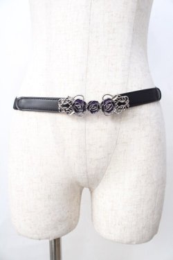 画像2: axes femme / ステンドグラス細ゴムベルト  黒 Y-25-09-01-009-AX-ZA-SZ-ZY