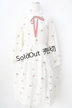 画像1: axes femme / 苺総刺繍ワンピース  生成り Y-25-09-01-063-AX-OP-SZ-ZY
