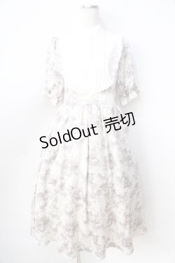 画像1: m petit by misako / トワルドジュイワンピース  中灰 Y-25-09-01-065-LO-OP-SZ-ZY