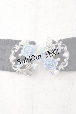 画像1: axes femme / ローズ×バタフライゴムベルト  シルバー Y-25-09-01-010-AX-ZA-SZ-ZY
