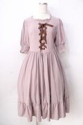 m petit by misako / AMレースアップワンピース  ピンク Y-25-09-01-069-LO-OP-SZ-ZY